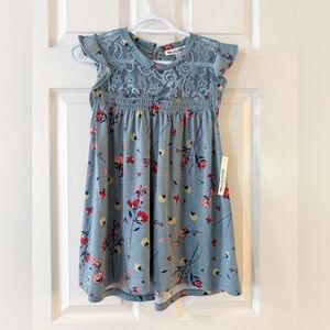 Wallflower Blue Floral Lace Top,Size Large, fits Mefium